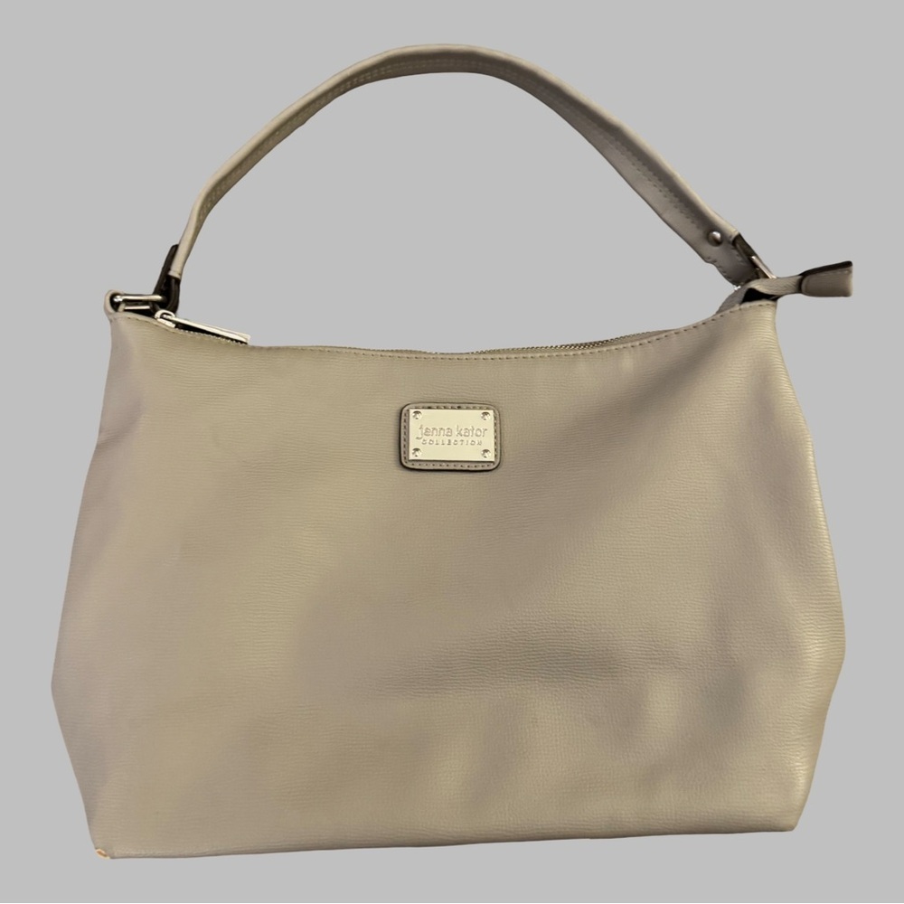 JENNA KATOR Gray Shoulder Bag Silver hardware